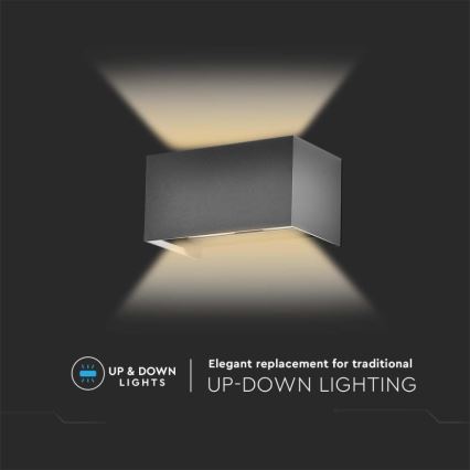 Kinkiet zewnętrzny LED/24W/230V 3000K IP65 antracyt