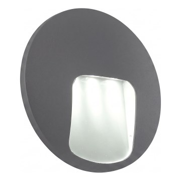 Kinkiet zewnętrzny LED DACU 3W 230V IP54, szary