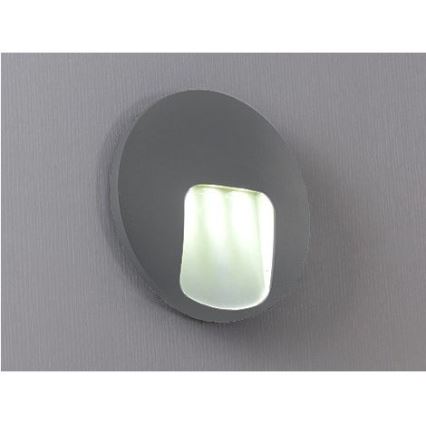 Kinkiet zewnętrzny LED DACU 3W 230V IP54, szary