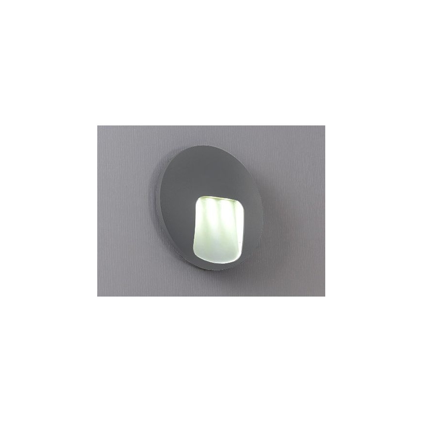 Kinkiet zewnętrzny LED DACU 3W 230V IP54, szary