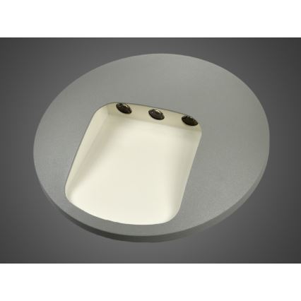 Kinkiet zewnętrzny LED DACU 3W 230V IP54, szary
