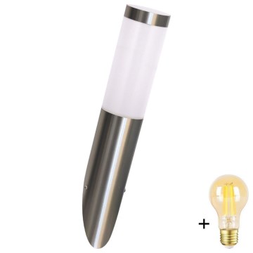 Kinkiet zewnętrzny LED ściemnialny LIVIA 1xE27/6W/230V 2700-6500K Wi-Fi IP44 srebrny