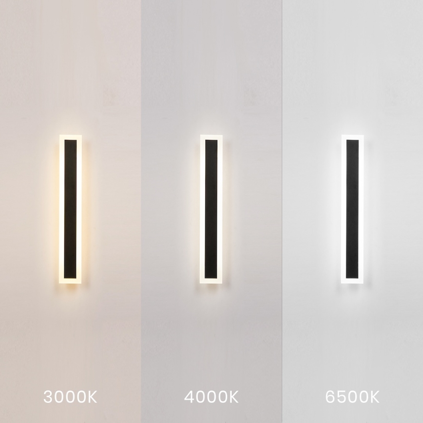 Kinkiet zewnętrzny LED WOW/20W/230V 3000/4000/6500K 60 cm IP54 czarny