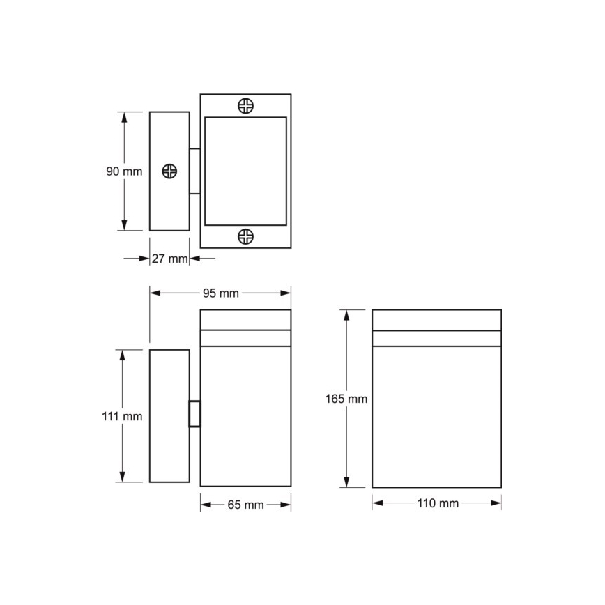 Kinkiet zewnętrzny LITEK 1xGU10/30W/230V IP54 szare