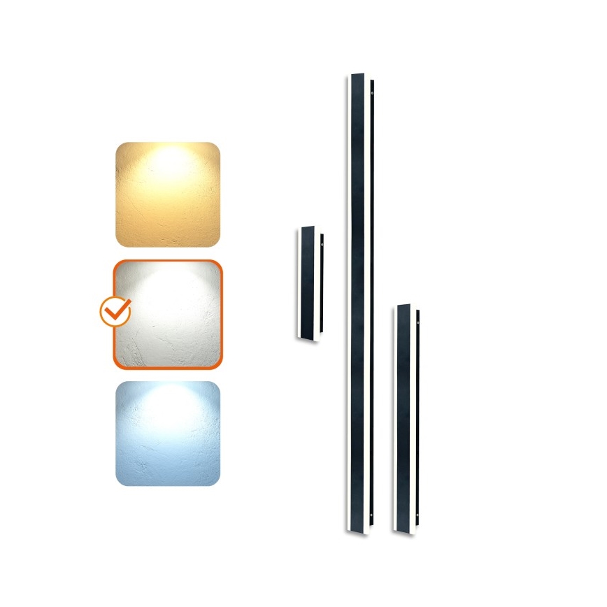 Kinkiet zewnętrzny MIRANA S LED/8W/230V 4000K IP44 30 cm czarny