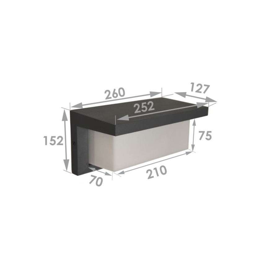 Kinkiet zewnętrzny NEELY 1xE27/12W/230V IP54 czarny
