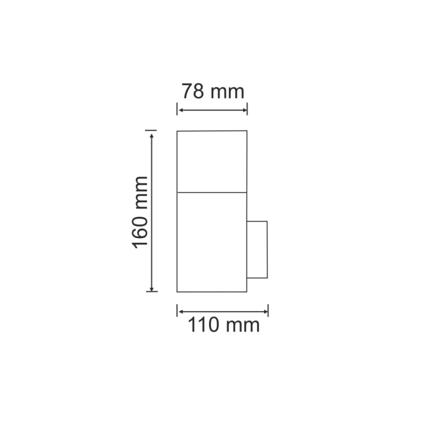 Kinkiet zewnętrzny NEW YORK 1xE27/12W/230V IP44 grafit