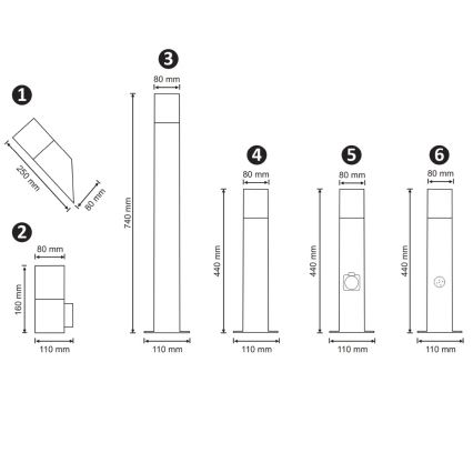 Kinkiet zewnętrzny NEW YORK 1xE27/12W/230V IP44 grafit