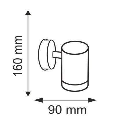 Kinkiet zewnętrzny OLIMP 2 1xGU10/8W/230V IP44 stal nierdzewna