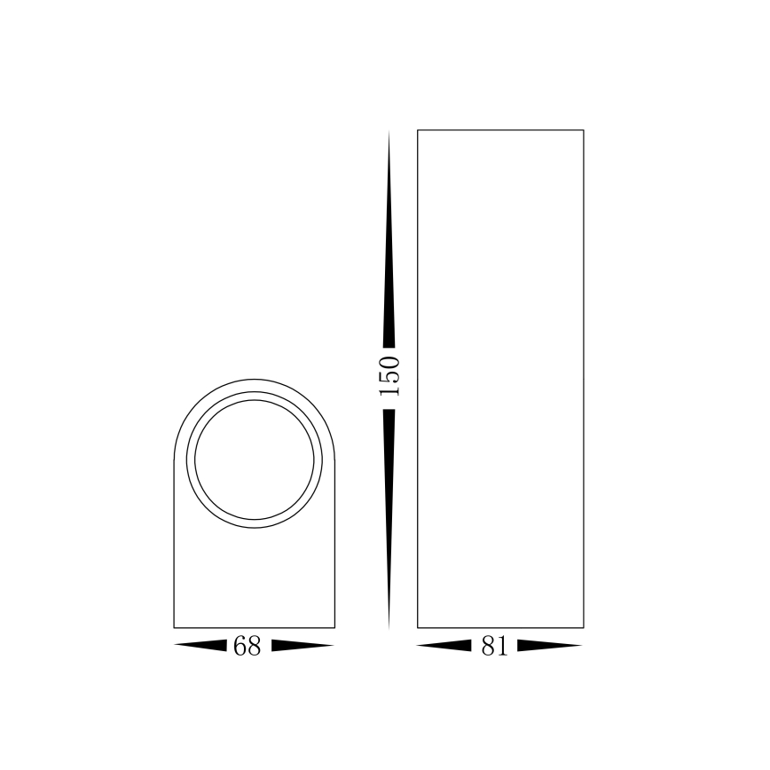 Kinkiet zewnętrzny OVALIS 2xGU10/35W/230V IP44 czarne