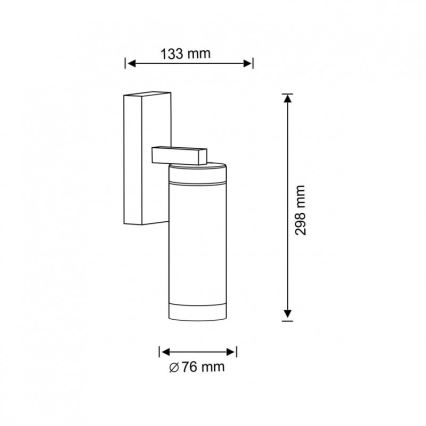 Kinkiet zewnętrzny SPECTRA 1xE27/10W/230V IP44