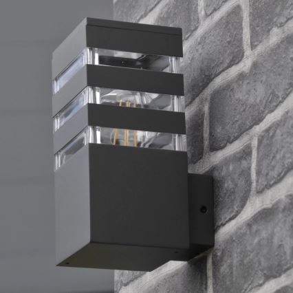 Kinkiet zewnętrzny TEKSAS 1xE27/12W/230V IP44 antracyt