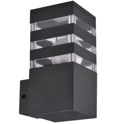 Kinkiet zewnętrzny TEKSAS 1xE27/12W/230V IP44 antracyt