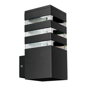 Kinkiet zewnętrzny TEKSAS 1xE27/12W/230V IP44 grafit