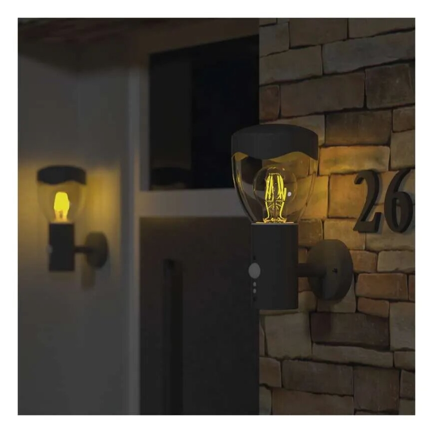 Kinkiet zewnętrzny z czujnikiem ARTEO 1xE27/15W/230V IP44