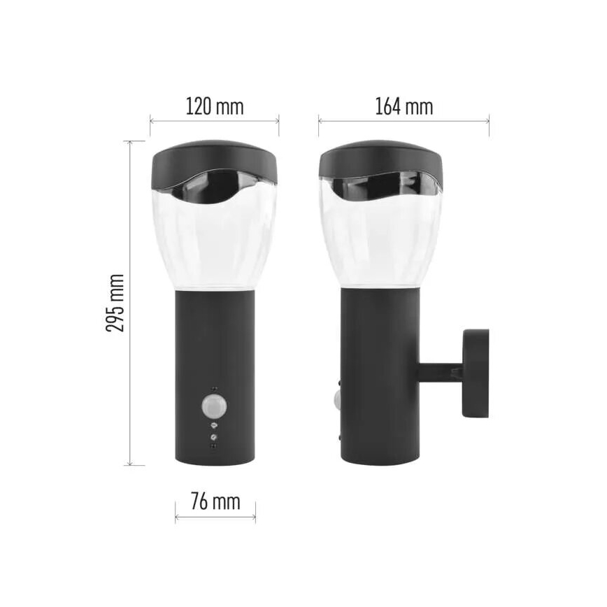 Kinkiet zewnętrzny z czujnikiem ARTEO 1xE27/15W/230V IP44