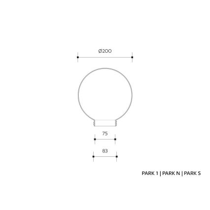 Kinkiet zewnętrzny z czujnikiem PARK 1xE27/60W/230V