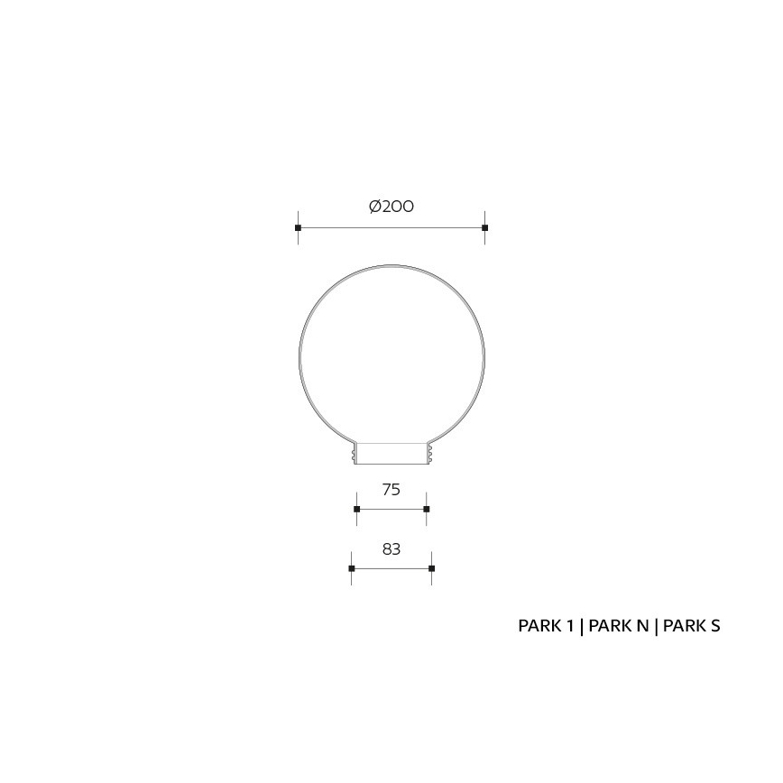 Kinkiet zewnętrzny z czujnikiem PARK 1xE27/60W/230V