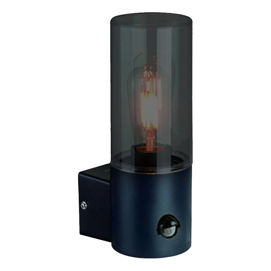 Kinkiet zewnętrzny z czujnikiem ruchu HARLEM 1xE27/60W/230V IP44 czarny