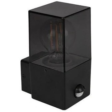 Kinkiet zewnętrzny z czujnikiem ruchu i zmierzchu 1xE27/40W/230V IP44 czarny/przydymiony