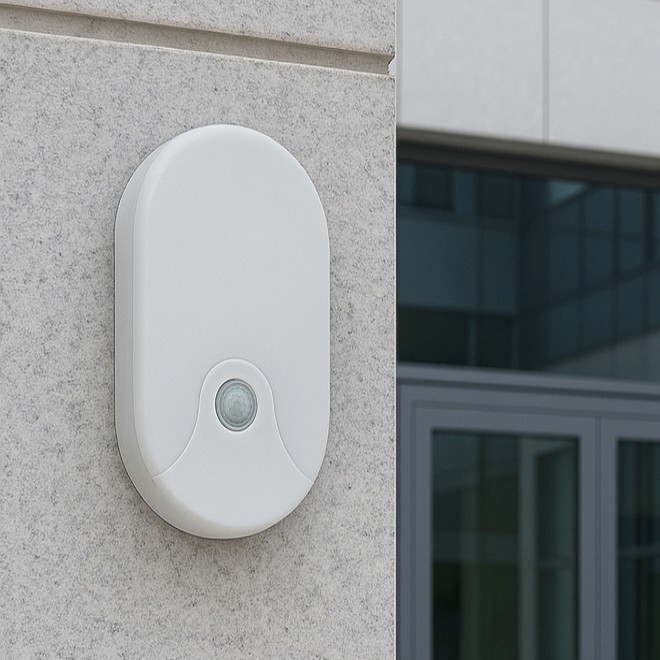 Kinkiet zewnętrzny z czujnikiem ruchu LED/18W/230V IP44 biały