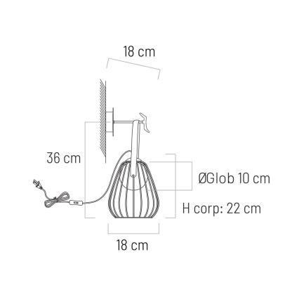 Kinkiet MEMORY 1xG9/4W/230V biały/brązowy