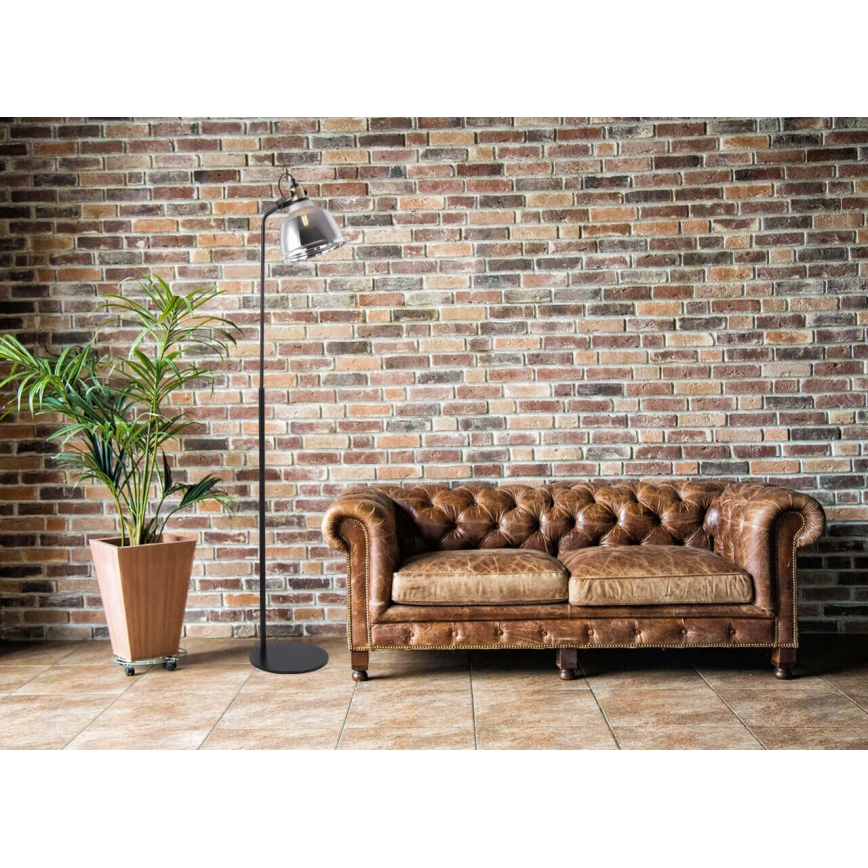 Lampa podłogowa ASGARD 1xE27/11W/230V szary/czarny/złoty