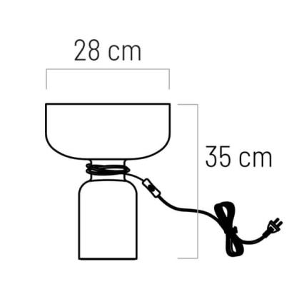 Lampka stołowa ABEL 1xE27/11W/230V niebieski