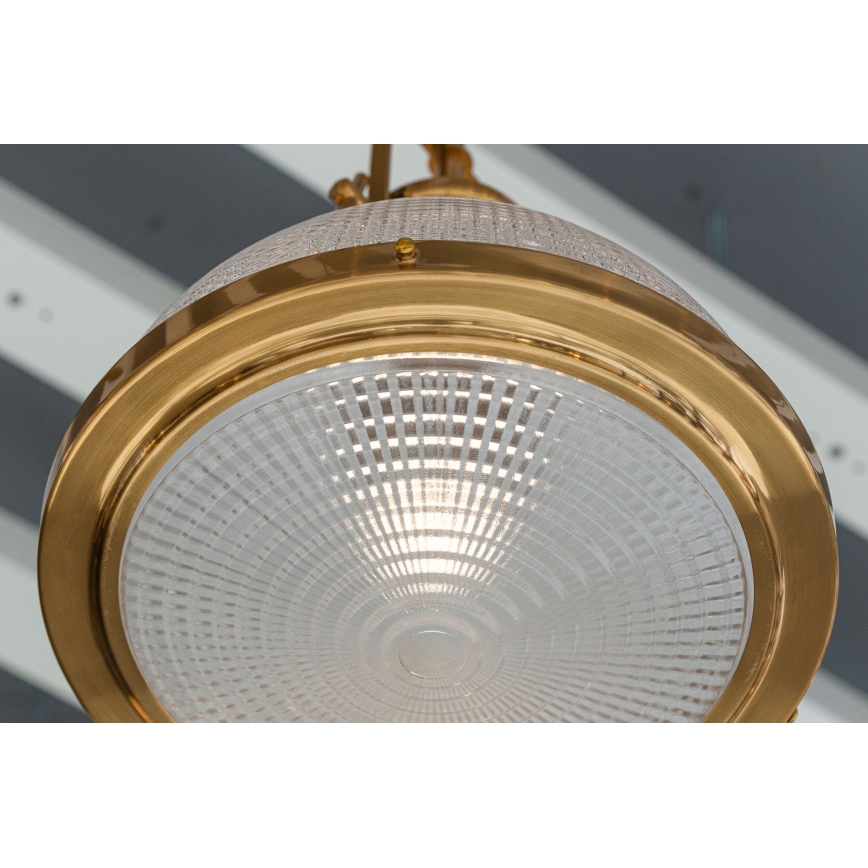 Żyrandol na drążku THOR 1xE27/11W/230V brąz