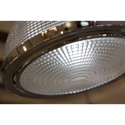 Żyrandol na drążku THOR 1xE27/11W/230V chrom błyszczący