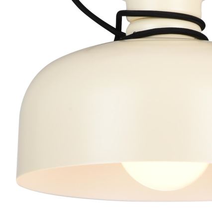 Żyrandol na lince ABEL 2xE27/11W/230V śr. 28 cm kremowy