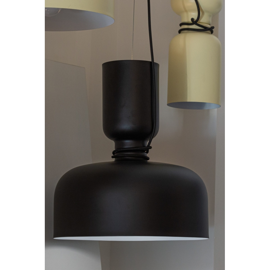 Żyrandol na lince ABEL 2xE27/11W/230V śr. 28 cm czarny