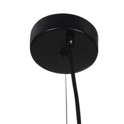 Żyrandol na lince ABEL 2xE27/11W/230V śr. 28 cm czarny