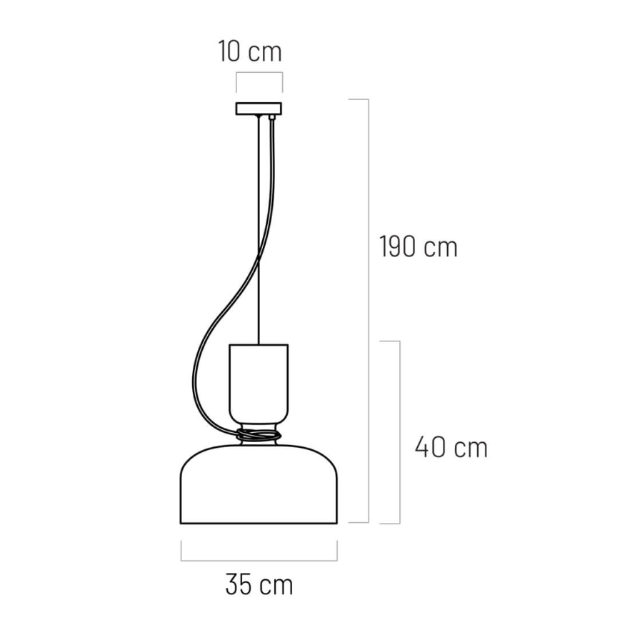 Żyrandol na lince ABEL 2xE27/11W/230V śr. 28 cm czarny