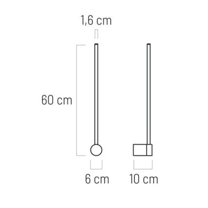  LED Kinkiet LED/7W/230V czarny