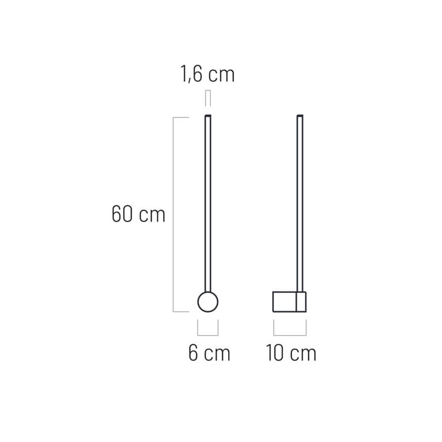  LED Kinkiet LED/7W/230V czarny