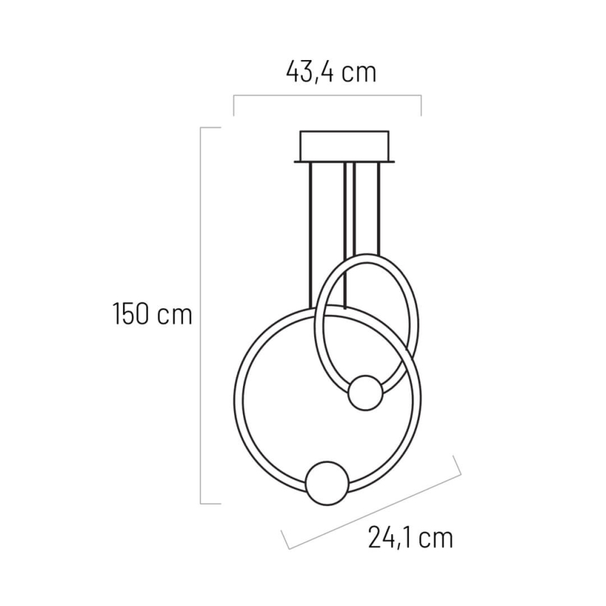 Lampa sufitowa LED ściemnialna na linkach LIV LED/50W/230V czarna + pilot do zdalnego sterowania