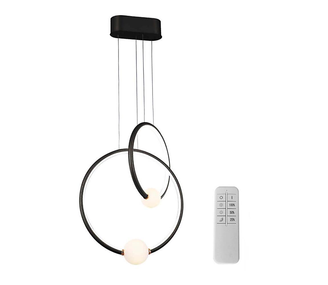 142039 - LED Ściemnialny żyrandol na lince LIV LED/50W/230V czarny + pilot