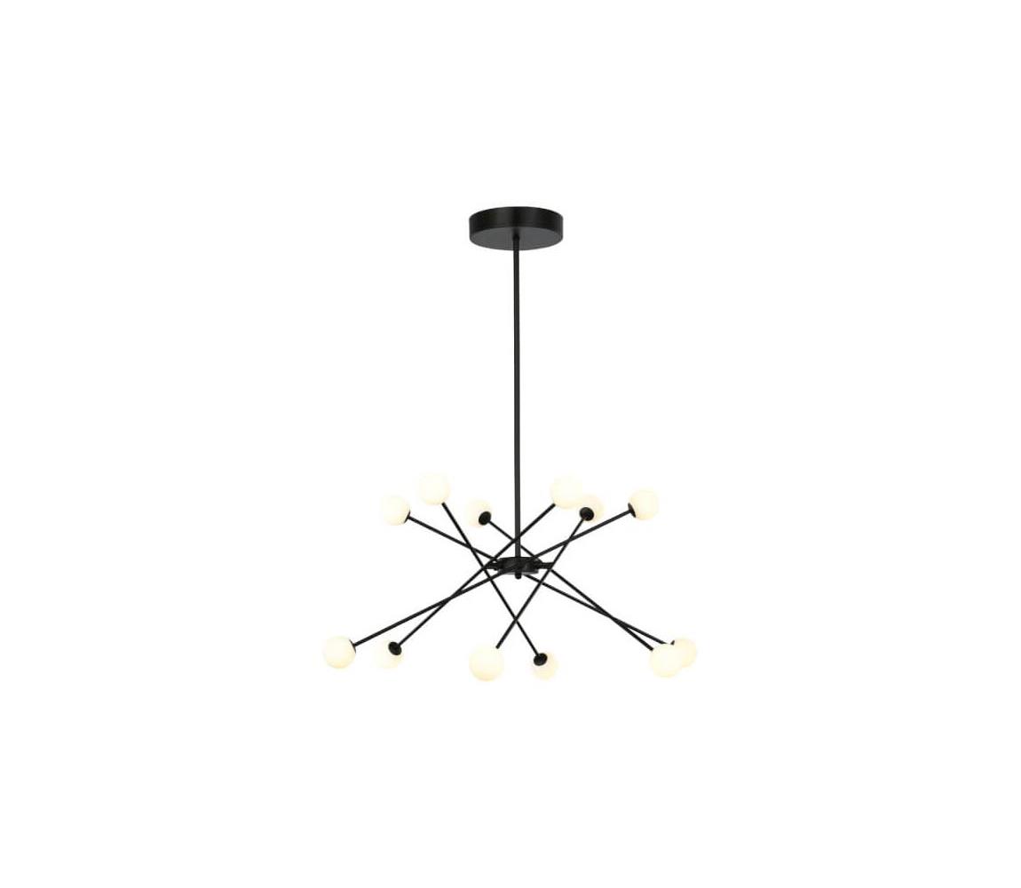 149003 - LED Żyrandol na drążku WHISTLE 12xLED/3W/230V czarny