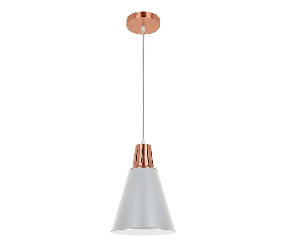 KL 6238 - Żyrandol na lince SHADE 1xE27/15W/230V miedź/szary