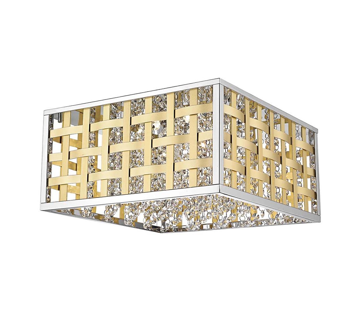 140002-LED Plafon ściemnialny COLUMBUS LED/20W/230V złoty/chromowy
