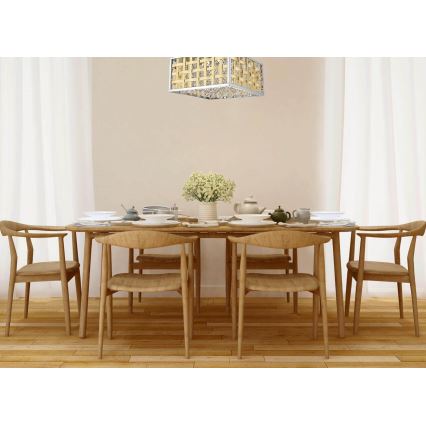 LED Regulowane kryształowe oświetlenie sufitowe COLUMBUS LED/20W/230V złoto/chrom