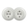 Kliklap - Podwójne retro gniazdo domowe z ramką (SCHUKO) 230V/16A, ceramiczne, białe