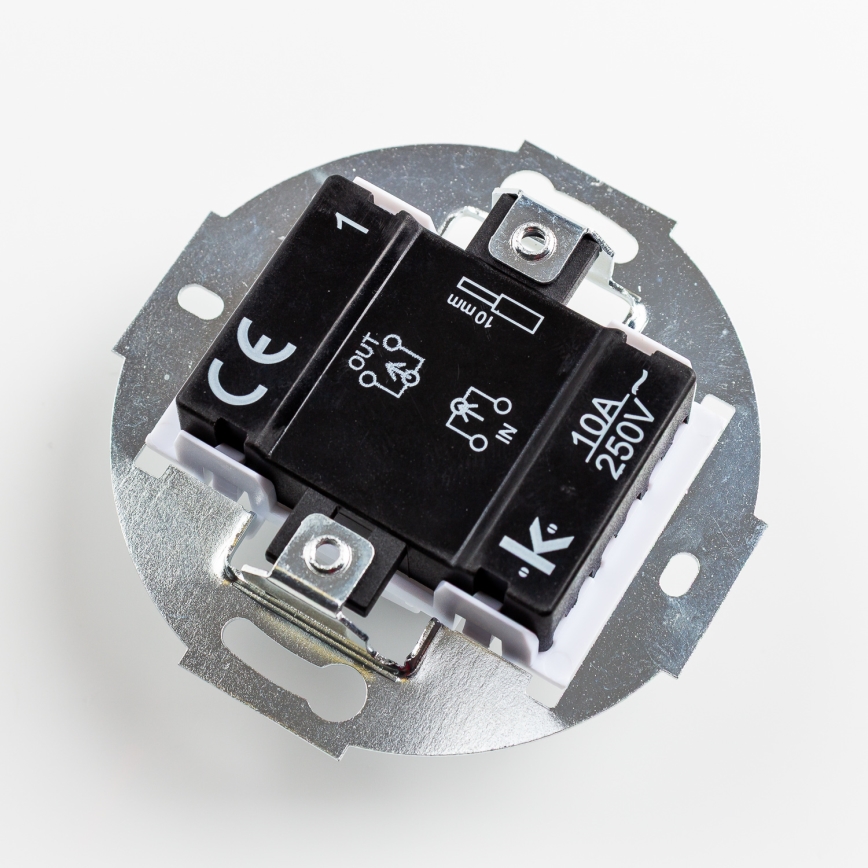 Kliklap - Podwójny retro włącznik jednobiegunowy z ramką nr 1 śnieżnobiały