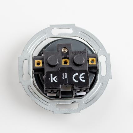 Kliklap - Potrójne retro gniazdo ścienne z ramką 230V antracyt