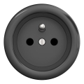 Kliklap - Retro gniazdko domowe bez ramki 230V antracyt