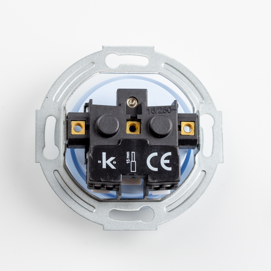 Kliklap - Retro gniazdko domowe bez ramki 230V niebieskie