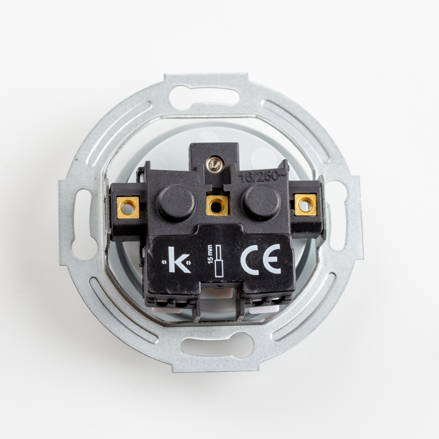 Kliklap - Retro gniazdko domowe bez ramki 230V szare