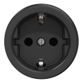 Kliklap - Retro gniazdko domowe bez ramki SCHUKO 230V/16A czarne