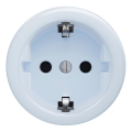 Kliklap - Retro gniazdko domowe bez ramki SCHUKO 230V/16A, niebieskie